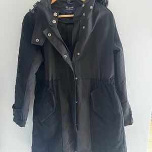 Madewell Black Utility Jacket with Hood